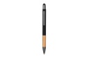 AYTOS - Metal Stylus Pen with Bamboo Grip and Rubberized Aluminium Barrel - Black
