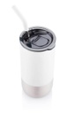 BORCULO - Double Wall Vacuum Tumbler With Straw Spout - White