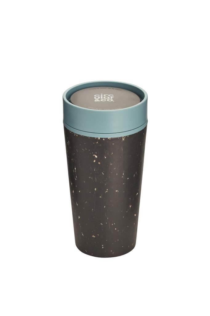 Circular Cup 12oz Black &amp; Faraway Blue