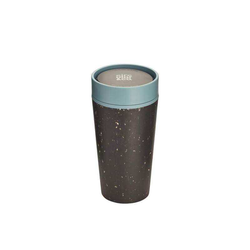 Circular Cup 12oz Black &amp; Faraway Blue