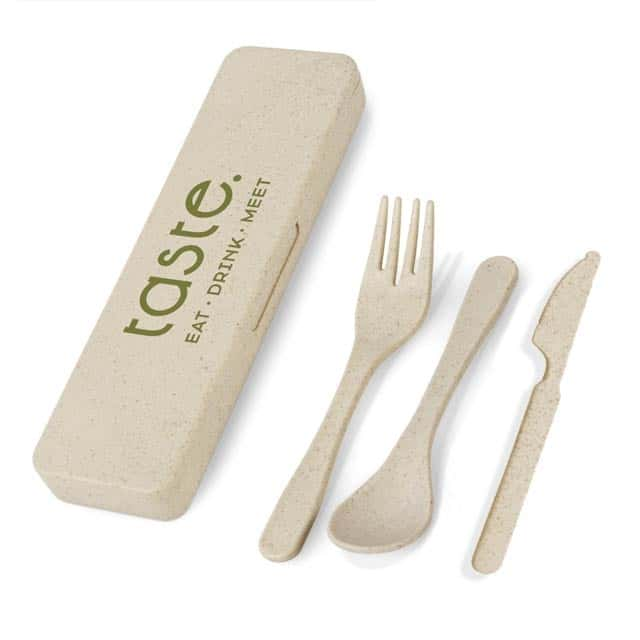 HELLA - eco-neutral 3 Pcs Wheat Straw Cutlery Set