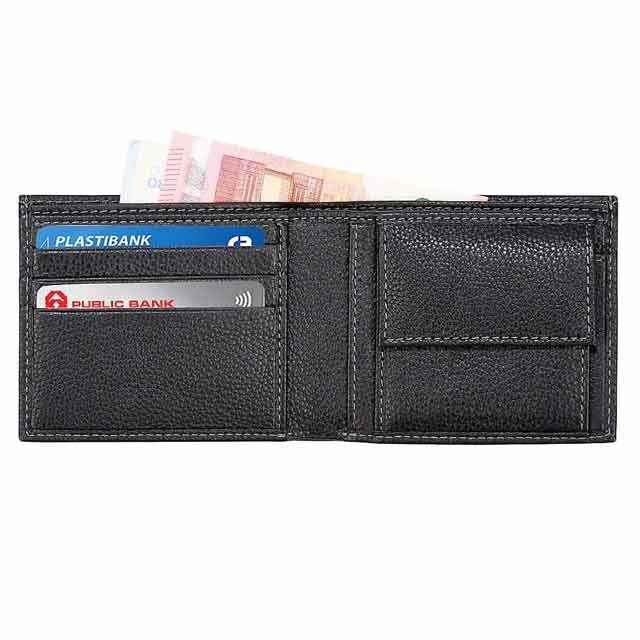 CANCUN - SANTHOME Men's Wallet In Genuine  Leather (Anti-microbial)