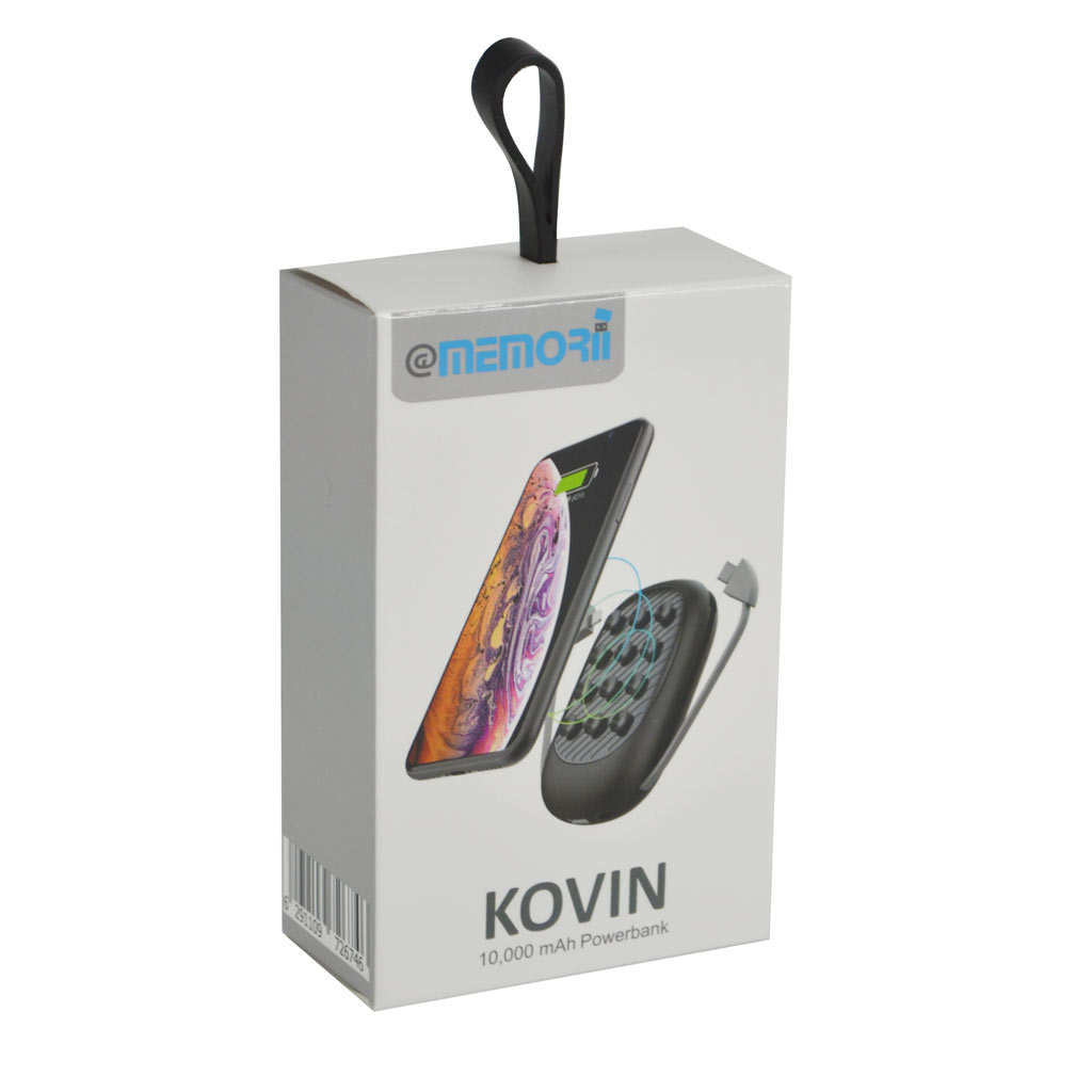 KOVIN - @memorii 10000mAh Suction Power Bank With Light-Up Logo