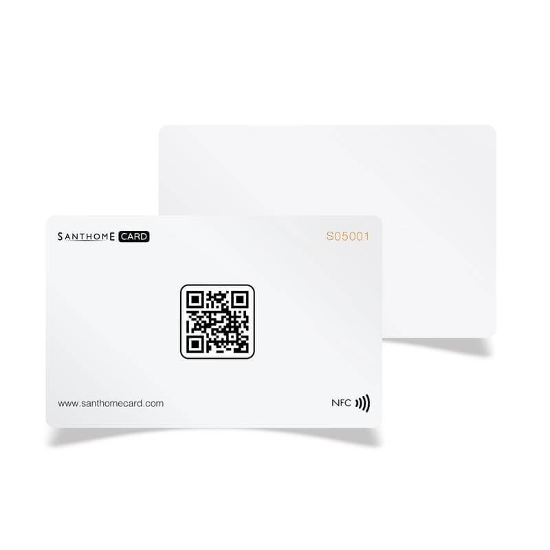 Santhome Card - Digital Business NFC Card - White