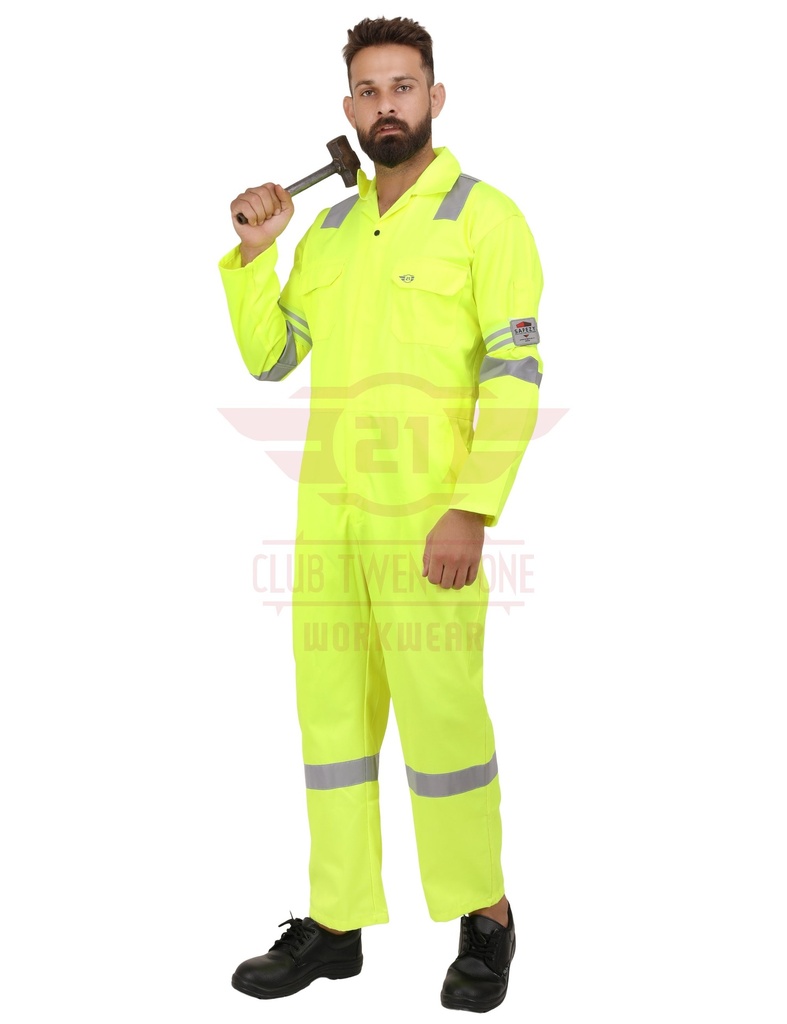 Himalaya Coverall
Color: Hi Vis Yellow
Fabric: 80% Polyester 20% Cotton
GSM: 280