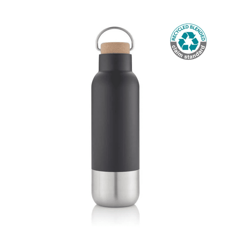 AVERSA - Hans Larsen RCS Recycled Stainless Steel Insulated Water Bottle - Black