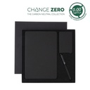 [GSSN 9545] TESSIN - CHANGE ZERO Sustainable Gift Set with Refillable Notebook, Pen & Cardholder - Black