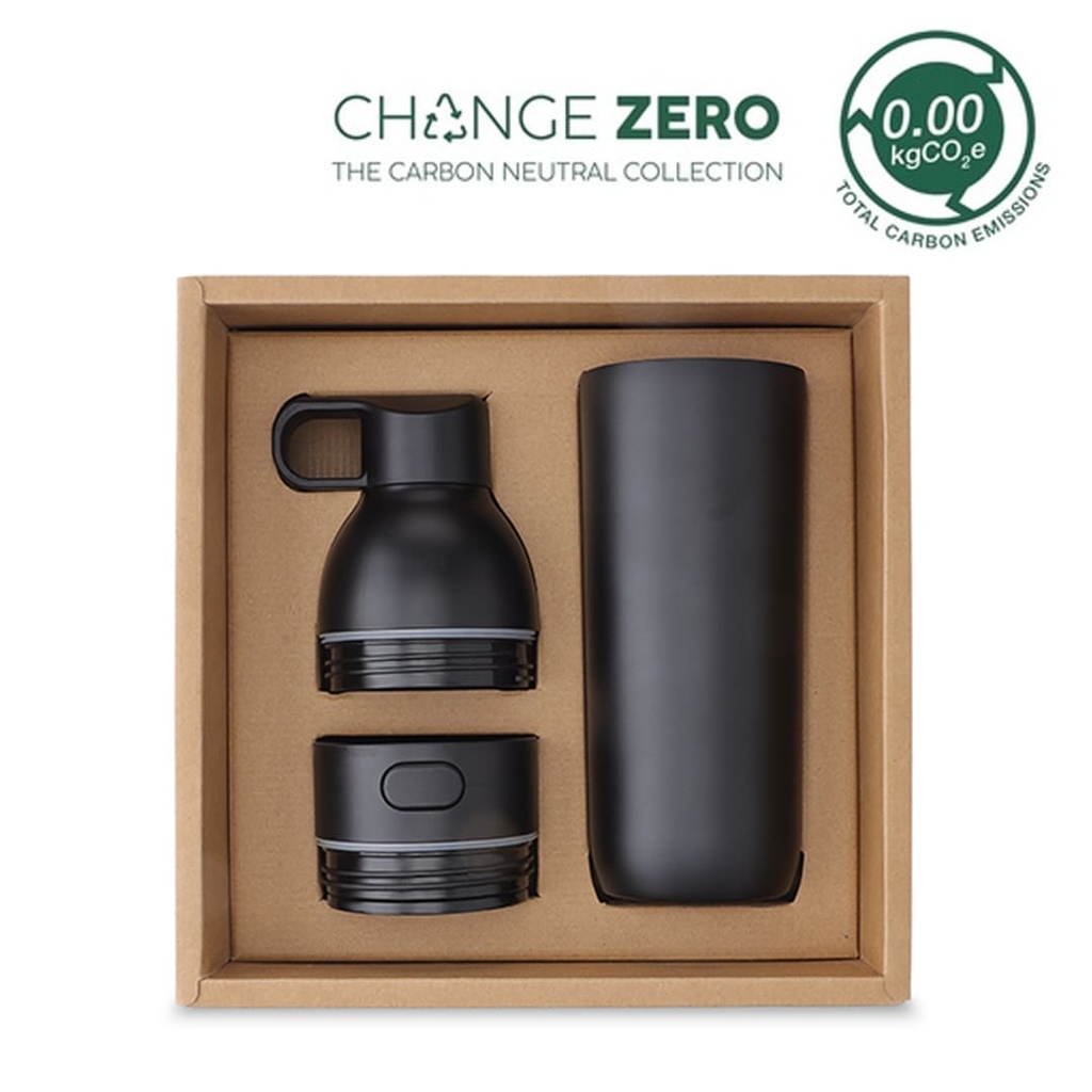 RUVO - CHANGE ZERO 2-in-1 Modular Hydration Gift Set - Black